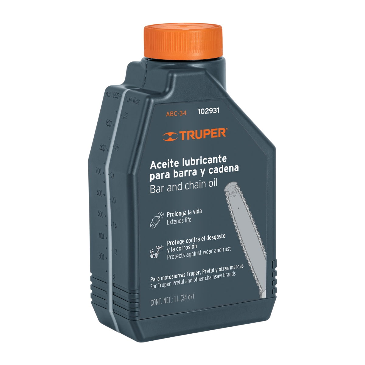 ACEITE LUBRICANTE PARA BARRA Y CADENA TRUPER 102931