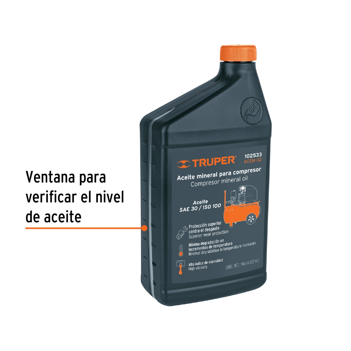ACEITE MINERAL PARA COMPRESOR TRUPER 102533 - Imagen 2