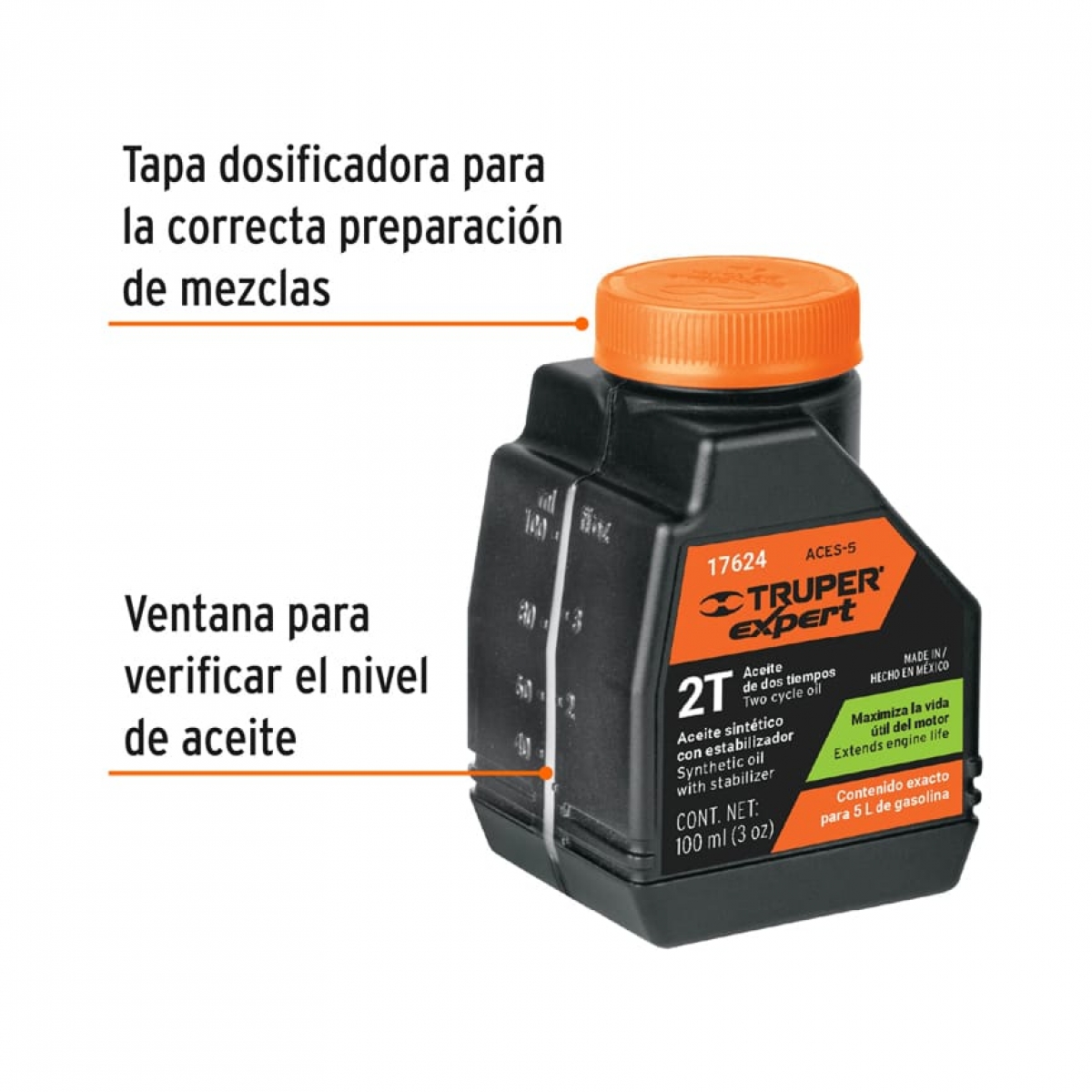 ACEITE DE DOS TIEMPOS TRUPER 17624 - Imagen 2