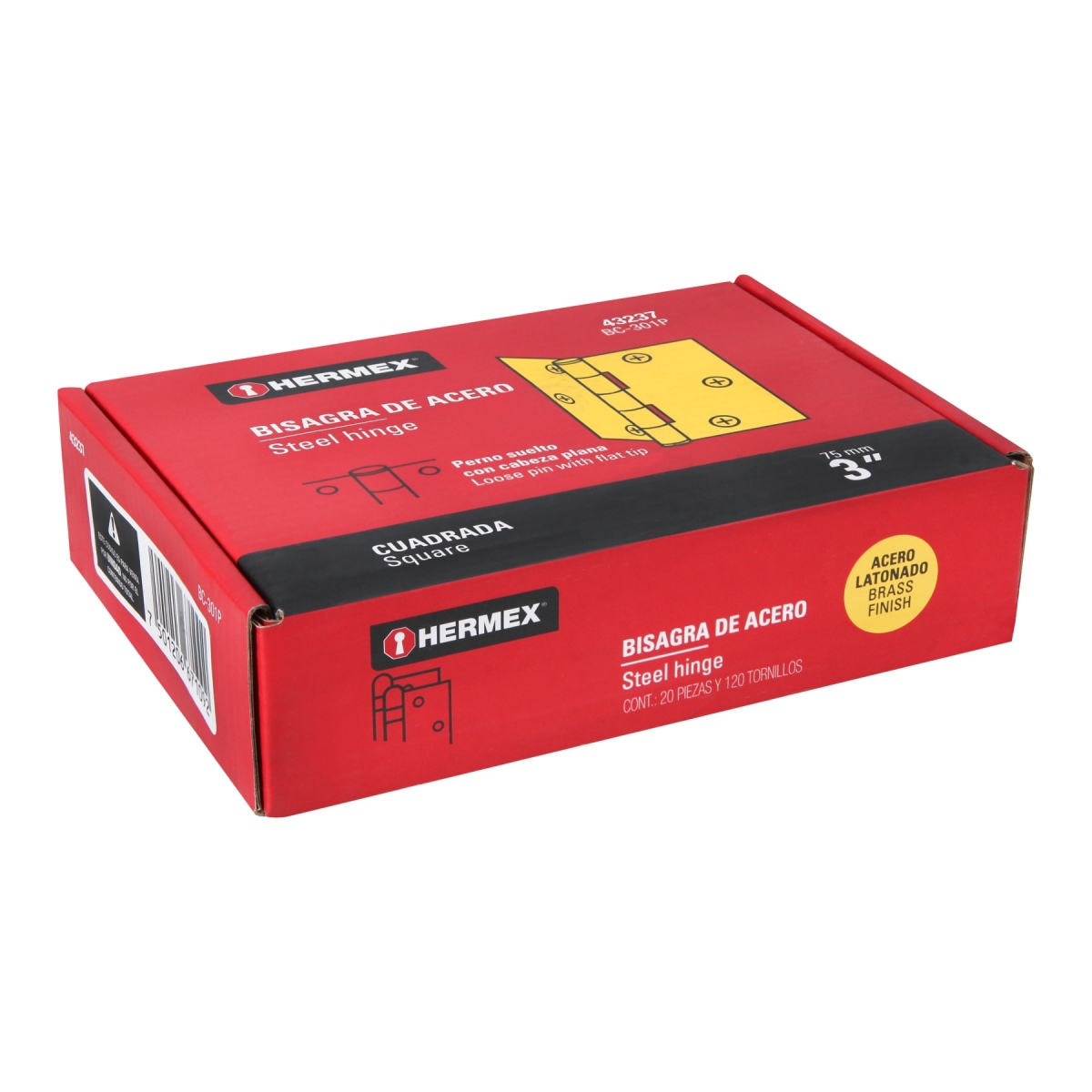 BISAGRA DE ACERO 3 HERMEX 43237 - Imagen 2