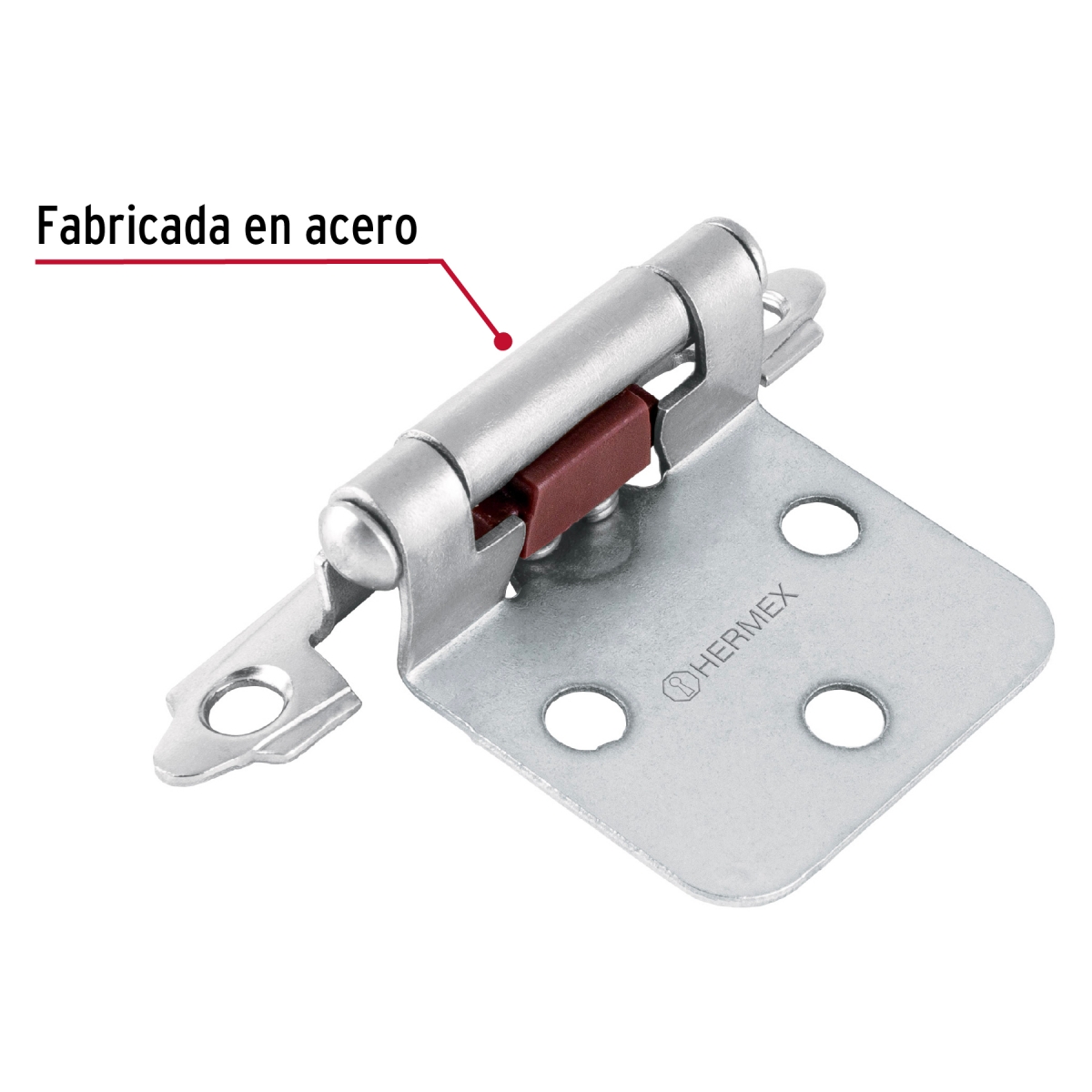 BISAGRA DE PARCHE CROMO MATE HERMEX 49207 - Imagen 2