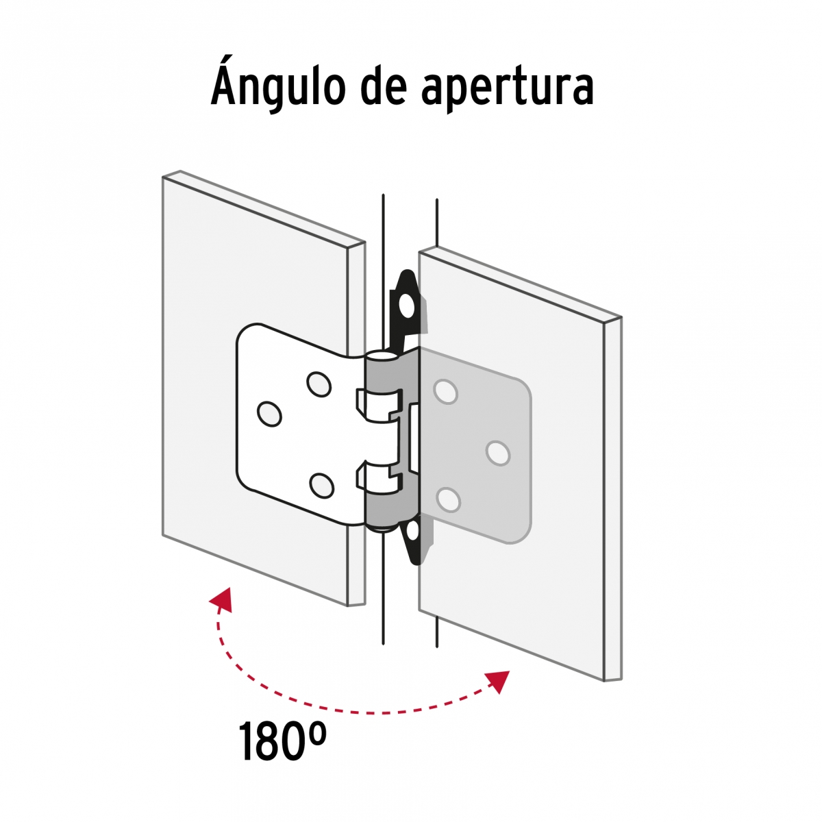 BISAGRA DE PARCHE CROMO MATE HERMEX 49207 - Imagen 3