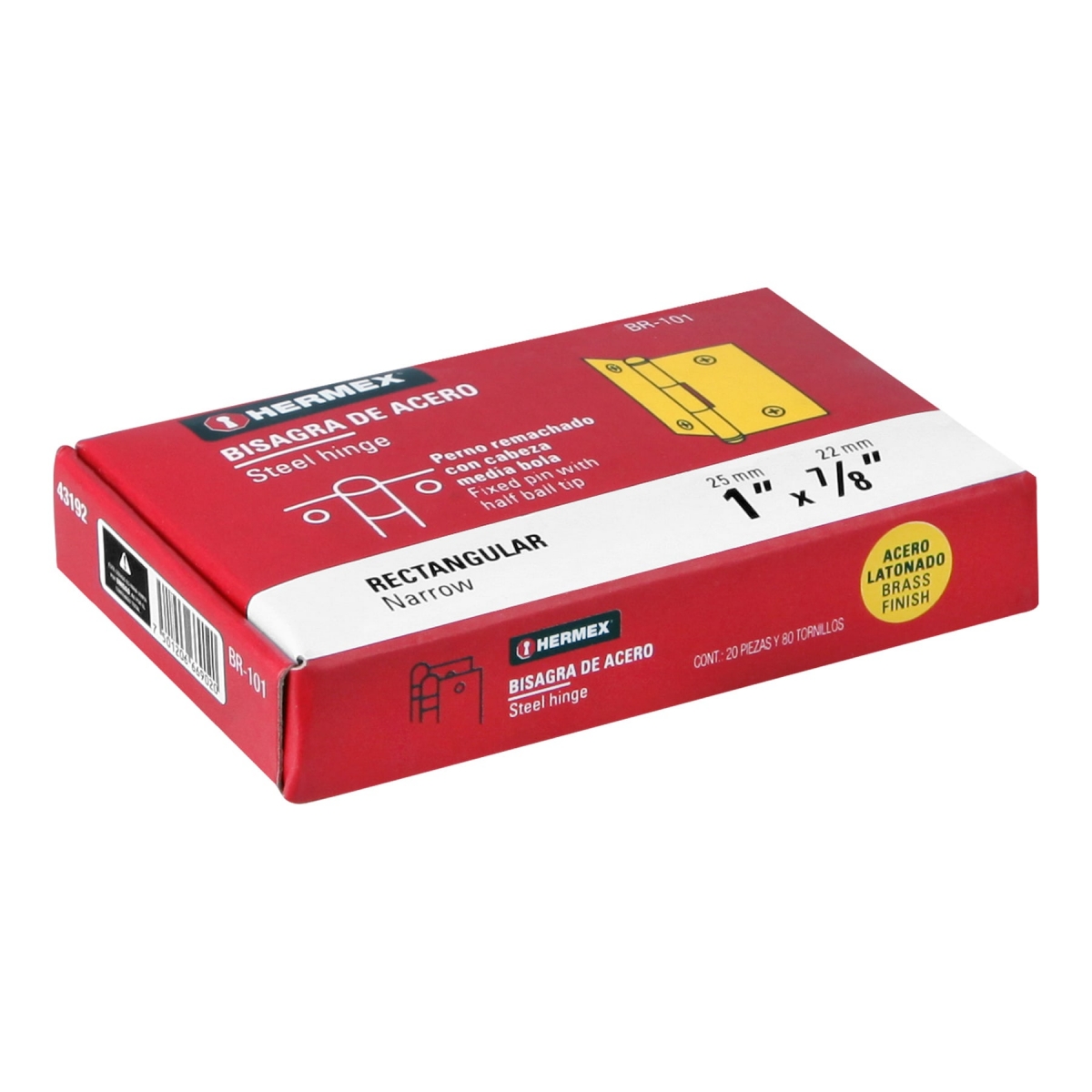 BISAGRA DE ACERO 1X7/8 HERMEX 43192 - Imagen 2