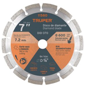 DISCO DE DIAMANTE RIN SEGMENTADO 7" TRUPER 11580