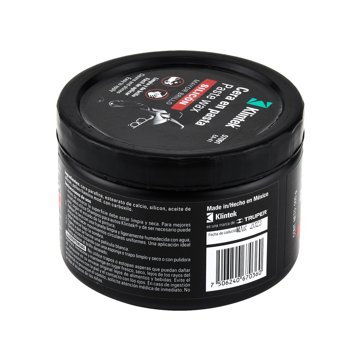 Cera en pasta de silicón para auto, 500 g, Klintek - Imagen 2