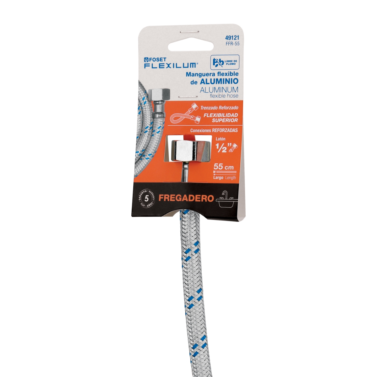 MANGUERA FREGADERO 55CM FOSET 49121 - Imagen 2