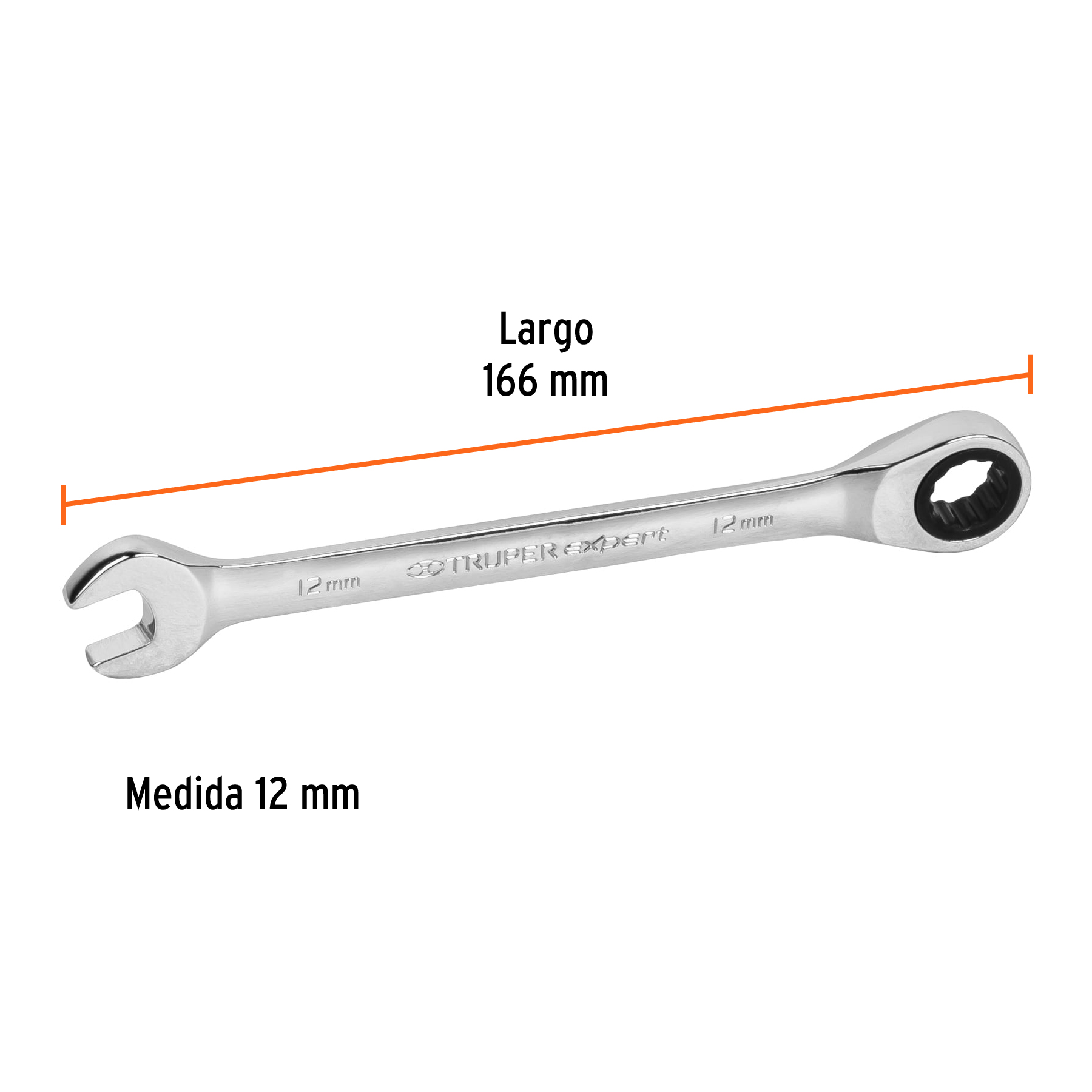 LLAVE COMBINADA CON MATRACA 12MM TRUPER 15744 - Imagen 4