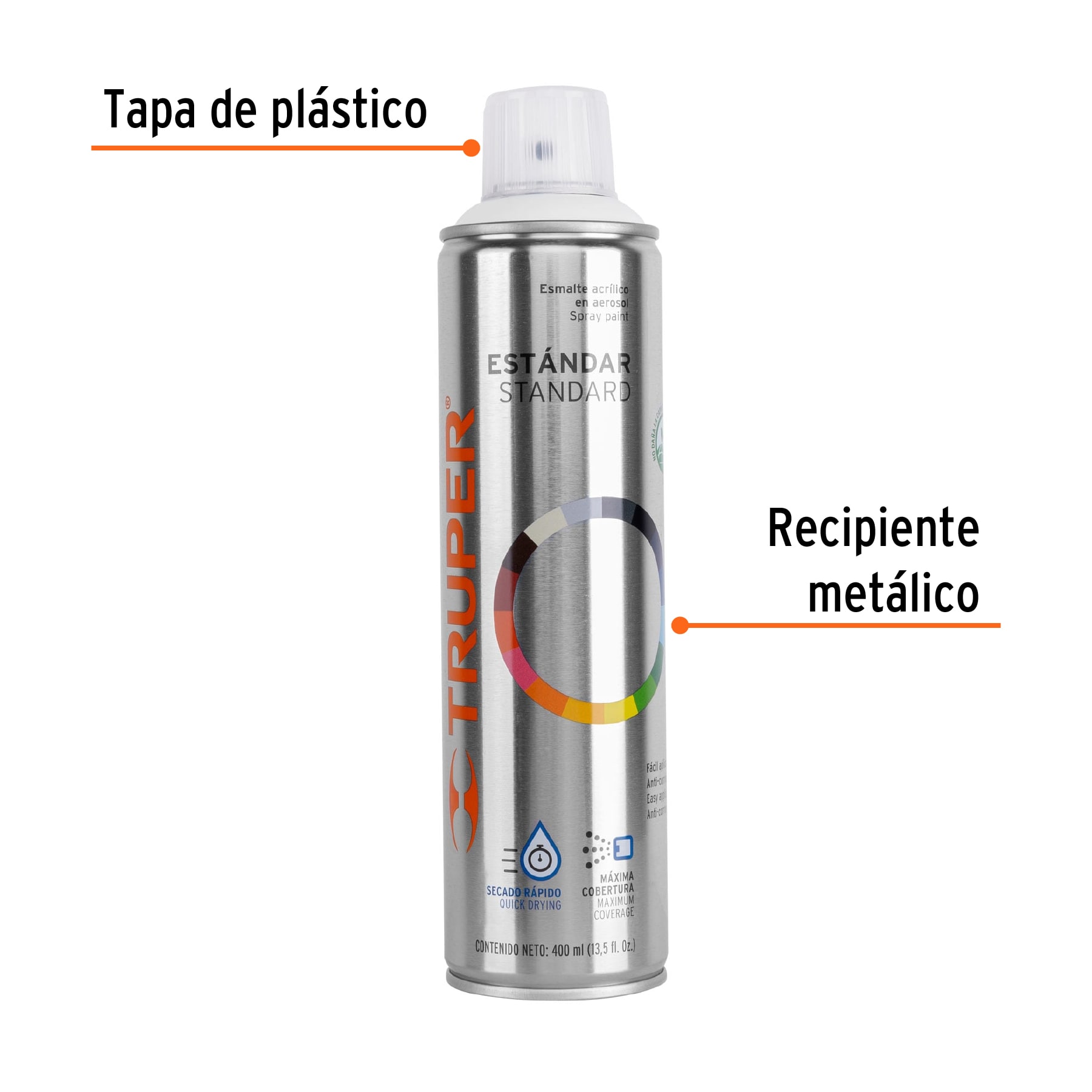 PINTURA EN AEROSOL BLANCO MATE TRUPER 19034 - Imagen 2