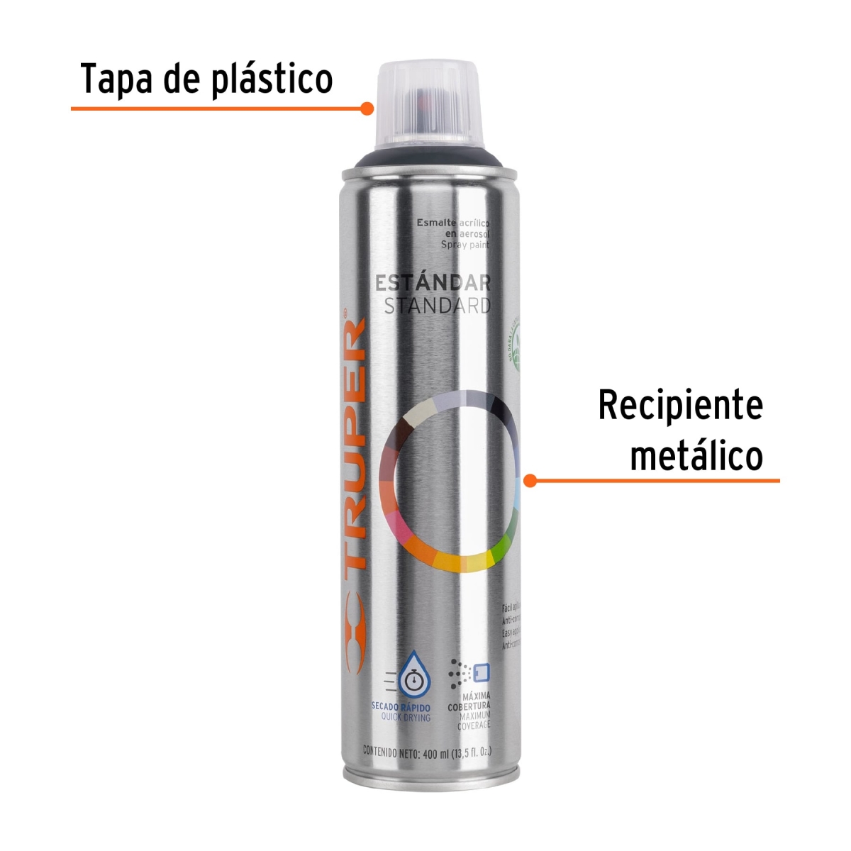PINTURA EN AEROSOL GRIS OSCURO TRUPER 19044 - Imagen 2
