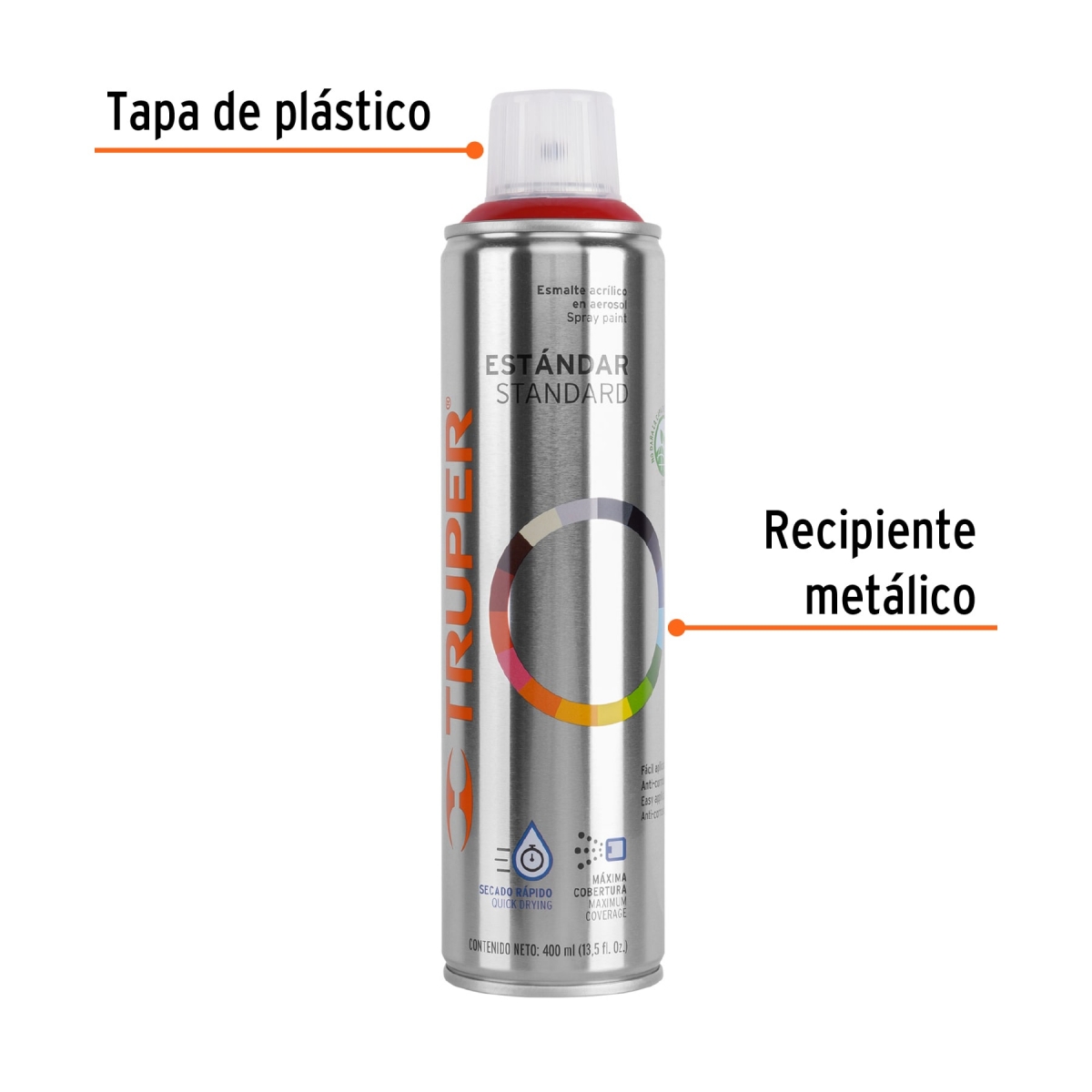 PINTURA EN AEROSOL ROJO TRUPER 19040 - Imagen 2