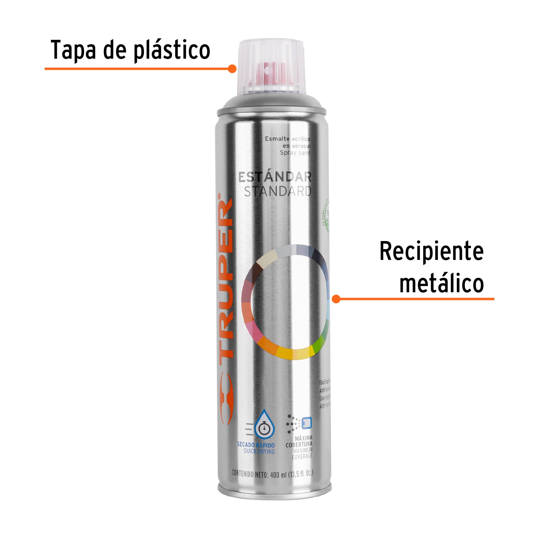 PINTURA EN AEROSOL TRANSPARENTE TRUPER 19036 - Imagen 2