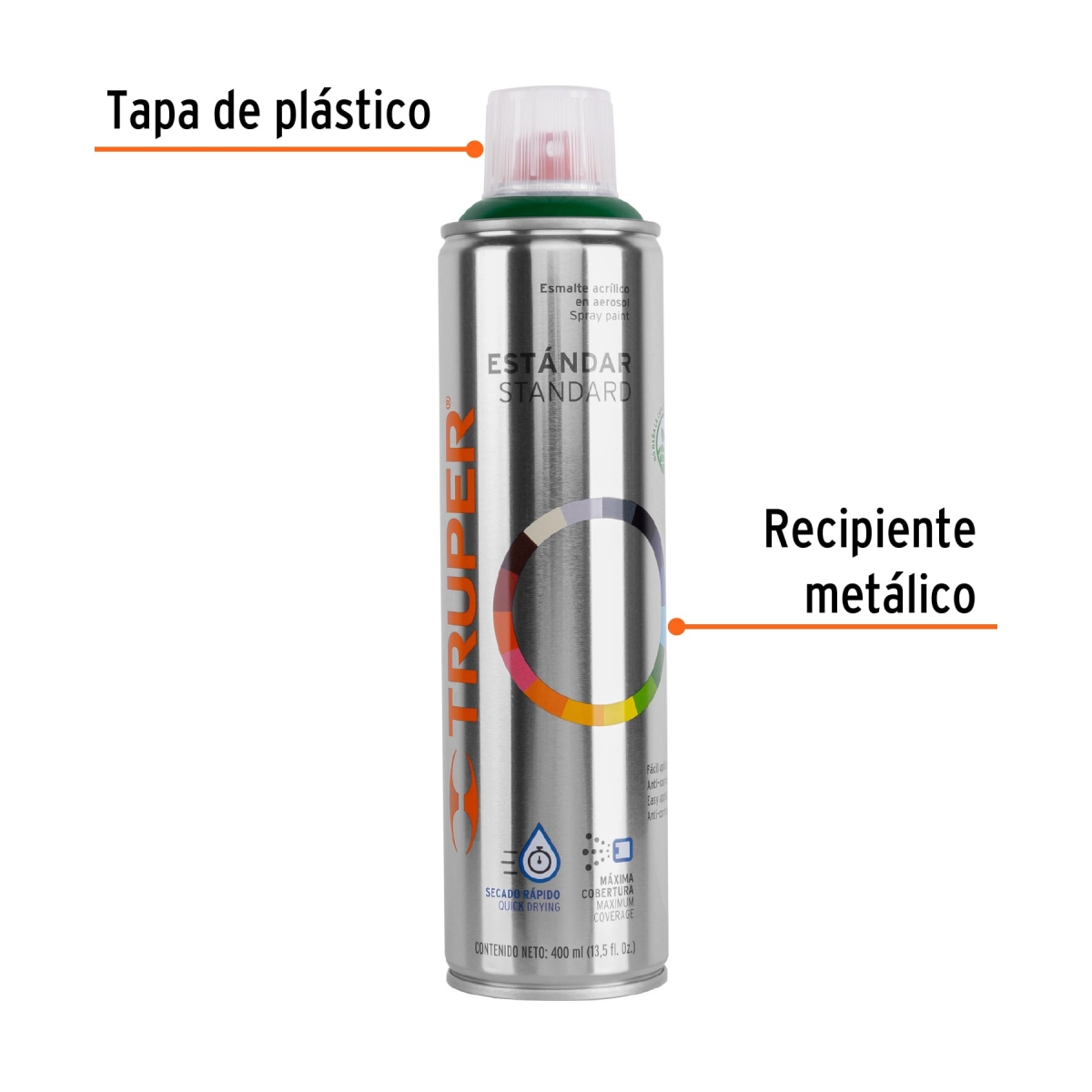 PINTURA EN AEROSOL VERDE HOJA TRUPER 102832 - Imagen 2