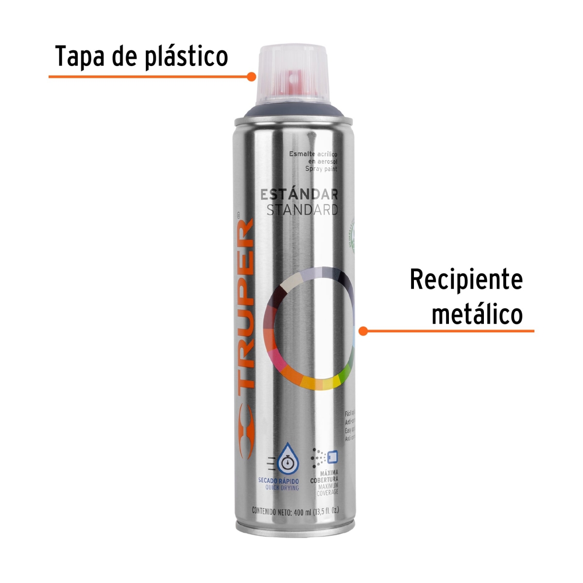 PINTURA EN AEROSOL GRIS PRIMARIO TRUPER 19056 - Imagen 2
