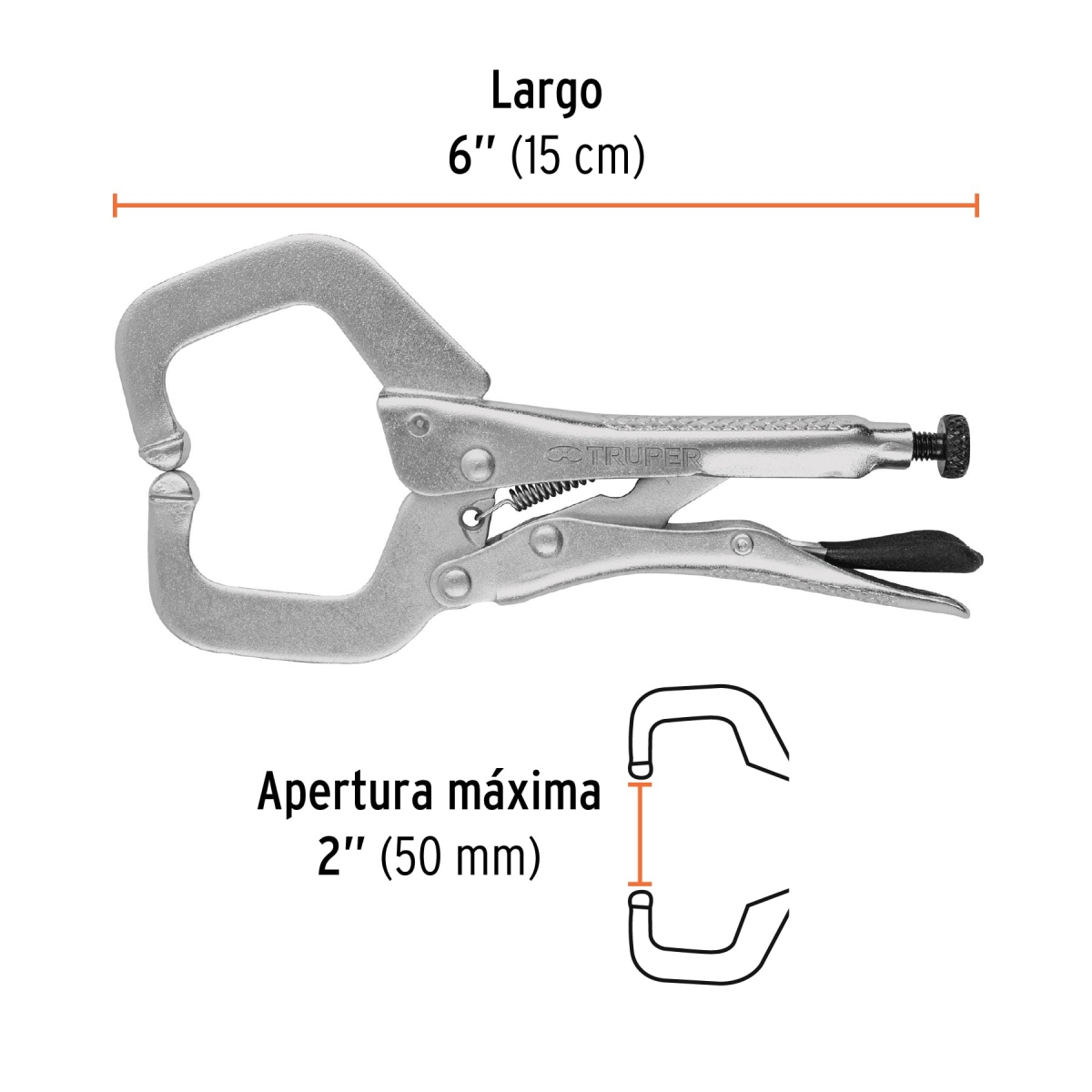 PINZA DE PRESION TIPO C 6 TRUPER 17416 - Imagen 4