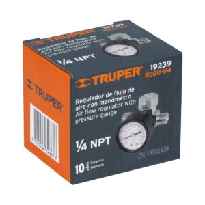 REGULADOR DE FLUJO DE AIRE CON MANOMETRO TRUPER 19239