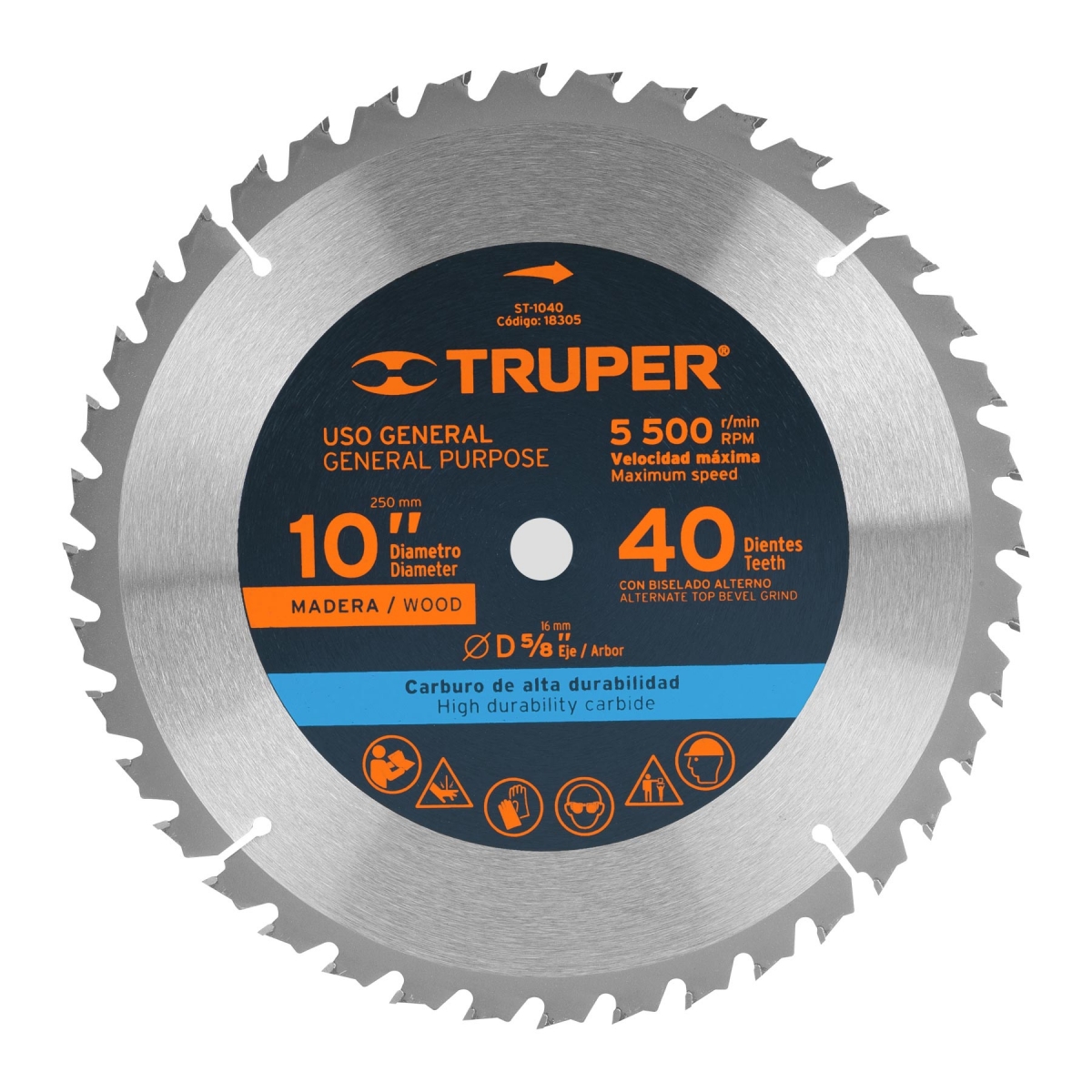 SIERRA CIRCULAR MADERA 10" (40 D) TRUPER 18305 - Imagen 2